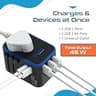 Ceptics 45W International Power Adapter with Dual USB-C & Surge Protection