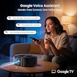 HAPPRUN 1500 Lumen Google TV Smart Projector with Auto-Focus