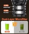 URVIBY Cold Press Masticating Juicer Machine with 5.3-Inch Large Chute