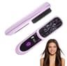 KNISUZ Go Brush Pro Cordless Mini Hair Straightener Brush Purple Travel
