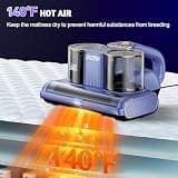 Gxzsk Wide-Port Mattress Vacuum Cleaner with Green Dust Illumination LED