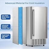 Electactic 15-Inch Undercounter Nugget Ice Machine, 66 lbs Daily Capacity