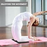 HASSLICKIT Thick Mini Yoga Mat Knee Pad Cushion 20mm NBR Foam with Storage Strap