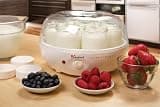 Euro Cuisine YM80 Electric Yogurt Maker with 7 Glass Jars and Date Lids