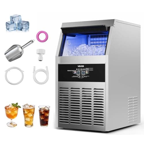 VEVOR 130lb Commercial Ice Maker Machine with Advanced Cyclopentane Insulation