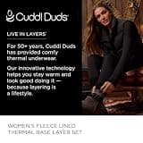 Cuddl Duds Women's Heavyweight 235 GSM Fleece Lined Thermal 2-Piece Set