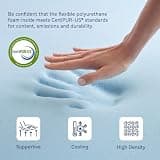 LeWinBedding 2-in-1 Cooling Gel Memory Foam & Goose Down Mattress Topper