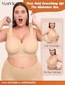 Vertvie Women's Jelly Soft Wireless Plus Size Minimizer Push Up Bra for Everyday Wear
