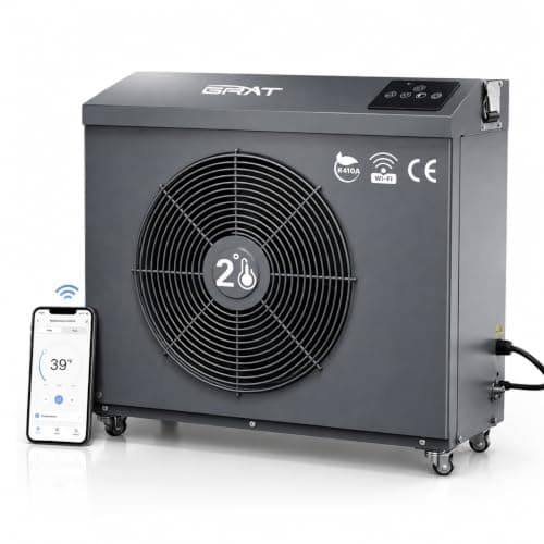 GRAT 1.5 HP Commercial Cold Plunge Tub Chiller with Smart WiFi App Control