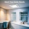 AIRNATUX Rust-Proof Metal Bathroom Exhaust Fan with 3-CCT Adjustable LED, 110 CFM