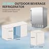 ORYMUSE 24-Inch Outdoor Beverage Cooler Seamless Stainless Door 180 Cans