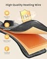 iDOO Large 24x33-Inch Weighted Electric Heating Pad for Comprehensive Back Pain Relief
