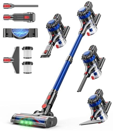 KARDV V06 Cordless Stick Vacuum with 40Kpa Suction and Smart LED Touchscreen