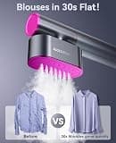 Jack & Rose 2-in-1 Dual-Voltage Travel Garment Steamer and Iron, 1000W Power