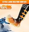 FREEHILL Flat-Wire Merino Wool 5V 5000mAh Electric Heated Winter Ski Socks