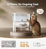 FEELNEEDY Filterless Wireless Cat Water Fountain with Wastewater Separation 3.5L
