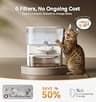 FEELNEEDY Filterless Wireless Cat Water Fountain with Wastewater Separation 3.5L