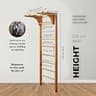 Swedish Ladder Wall Stall Bars with Removable Pull-Up and Dip Station