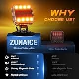 ZUNAICE Wireless Trailer Lights with Built-In Reverse Light and Hybrid Mount