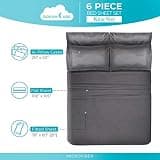 DREAMCARE Brushed Microfiber 6-Piece King Sheet Set with 21-Inch Deep Storage Pockets