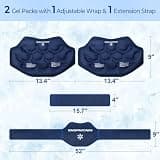 KingPavonini Extra Large Gel Pack Set for Back Pain Relief with Extension Strap