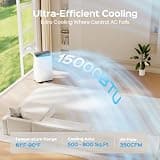 TECXERLLON 15,000 BTU Large Room Portable Air Conditioner with Auto-Swing Vents