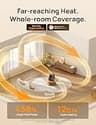 Dreo Whole Room Heater 714, 1500W Ceramic Tower Heater with 3D Oscillation