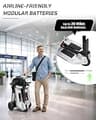 Ecomobi M3 Premium 3-Wheel Folding Indoor Mobility Scooter, 32-Mile Range