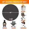 DocSafe 48-Inch Round Fire Pit Mat for Large Decks, Patios, and Outdoor Spaces