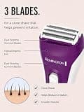 Remington Smooth and Silky 3-Blade Foil Electric Shaver for Women, Battery