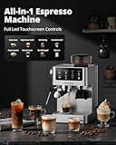 AIRMSEN Espresso Machine with Burr Grinder, Touchscreen & 20-Bar Pump