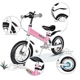 bikeboy 3-in-1 Kids Convertible Balance Bike with Shock Absorbers and Fenders