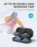 OutdoorMaster MZ04 True Wireless Ski Helmet Headphones with Charging Case