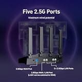 GL.iNet Flint 3 GL-BE9300 Tri-Band WiFi 7 Router Featuring Five 2.5G Ethernet Ports