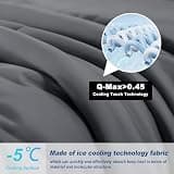 bedsmile Double-Sided Cold Tech Lightweight Ice Blanket Cooling Comforter, Queen