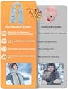Lionrose Intelligent Rechargeable Electric Heating Scarf with Battery, Blue-Gray