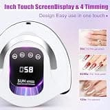 Wisdompark 320W UV LED Nail Lamp with 72 Beads and 4 Timers for Fast Curing