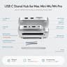 PULWTOP Mac Mini Docking Station with 8TB M.2 SSD Enclosure and 4K@60Hz Output