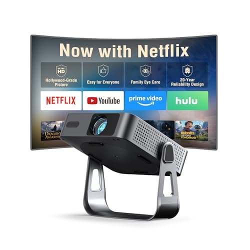 VOPLLS 1.81-Inch Ultra-Thin Smart Mini Projector, Native 1080P, Auto Keystone