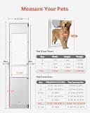 VEVOR 180-Degree Swing-Open Sliding Glass Dog Door Patio Insert, X-Large