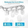 Aeitto Countertop Bullet Ice Maker with Two Ice Sizes and Auto Self-Cleaning