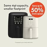 Bella 4-Quart Slim Space-Saving Air Fryer with Ceramic Nonstick Coating