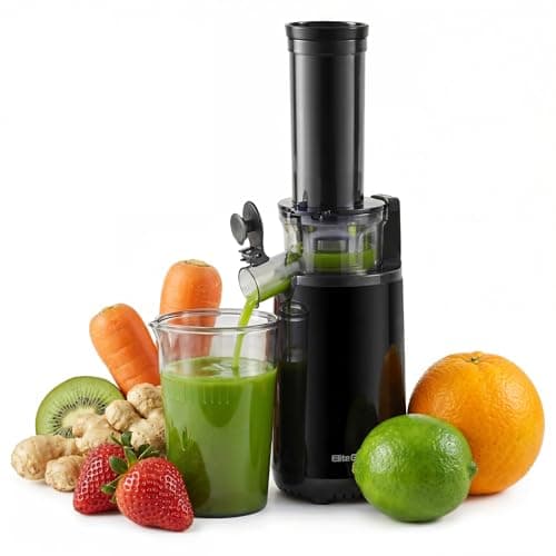 Elite Gourmet EJX600 Compact Space-Saving 70 RPM Masticating Slow Juicer