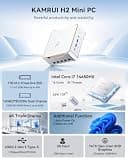 KAMRUI Hyper H2 Workstation Mini PC, Intel Core i7-14650HX, 16GB RAM, 1TB SSD