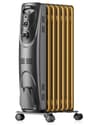 Pelonis 1500W Oil-Filled Radiator Space Heater for Large Rooms with Dual Controls