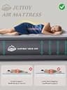 JUITOY 18-Inch Queen Air Mattress with Rechargeable Built-In Cordless Pump
