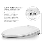 Brondell Swash Ecoseat S102 Non-Electric Dual-Temperature Bidet Toilet Seat