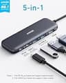 Anker 332 USB-C Hub 5-in-1 4K HDMI 100W Power Delivery Adapter