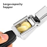 OXO Good Grips Stainless Steel Garlic Press with Soft Absorbent Handle and Hopper