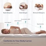 LeWinBedding 2-in-1 Cooling Gel Memory Foam & Goose Down Mattress Topper